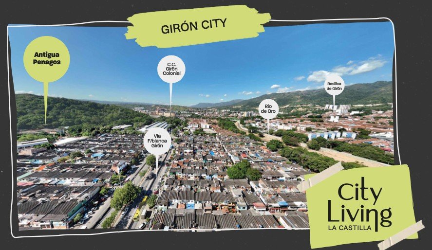 Mapa Girón City — CityLiving La Castilla