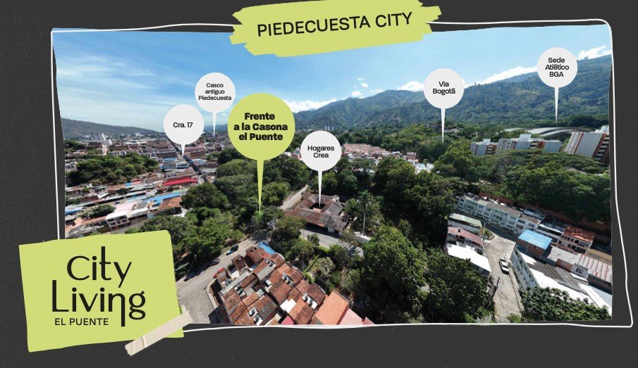 Mapa Piedecuesta City — CityLiving El Puente